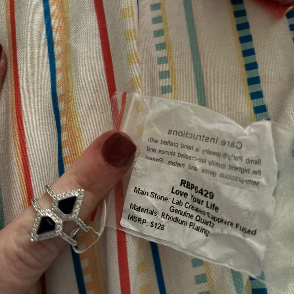 Sapphire fused genuine quartz ring